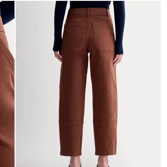 Everlane Organic Cotton Barrel Leg Utility Pants Size 12 - Picture 2 of 12